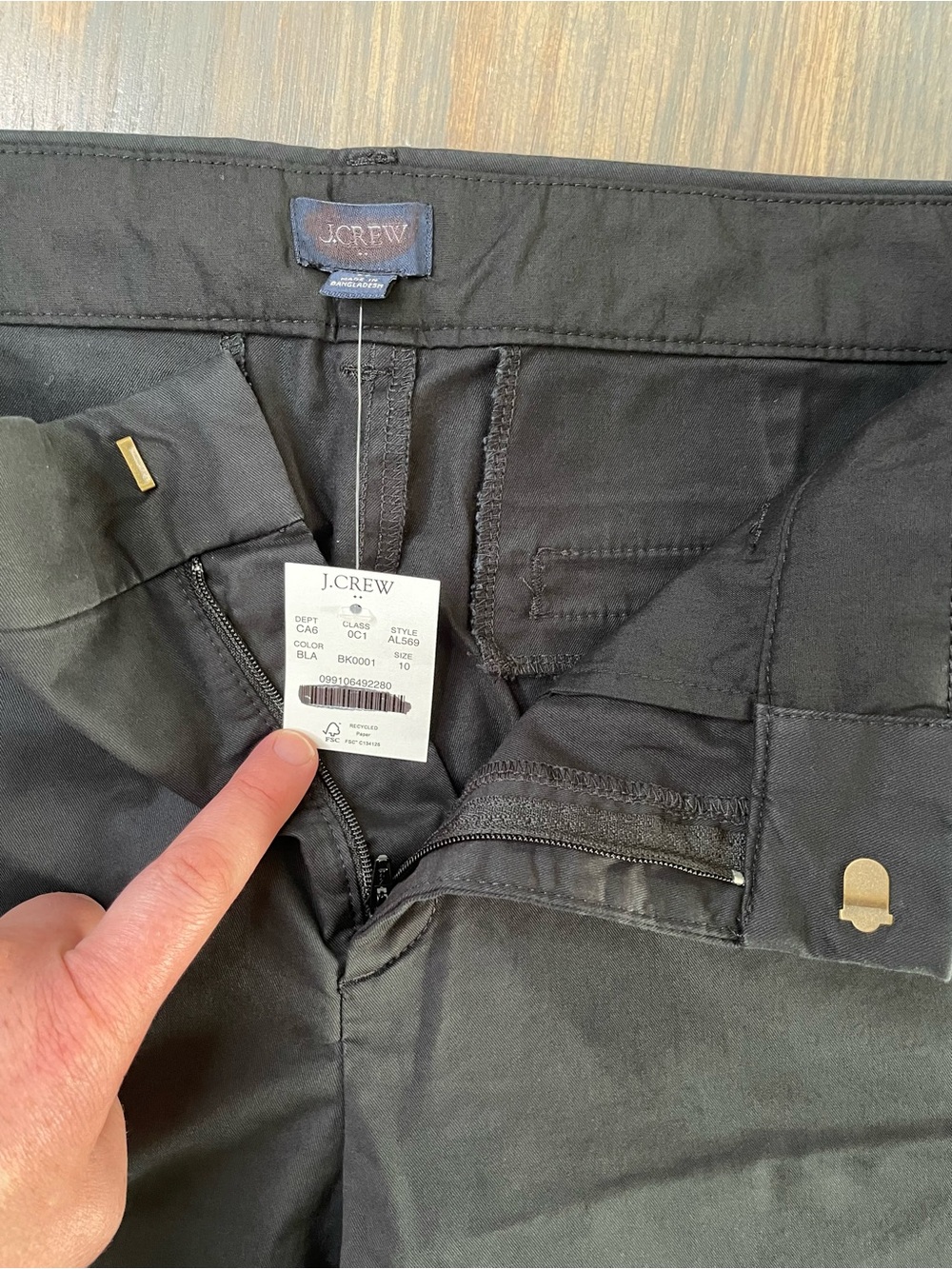 NWT J. Crew Factory Black Bermuda Shorts - Picture 7 of 8